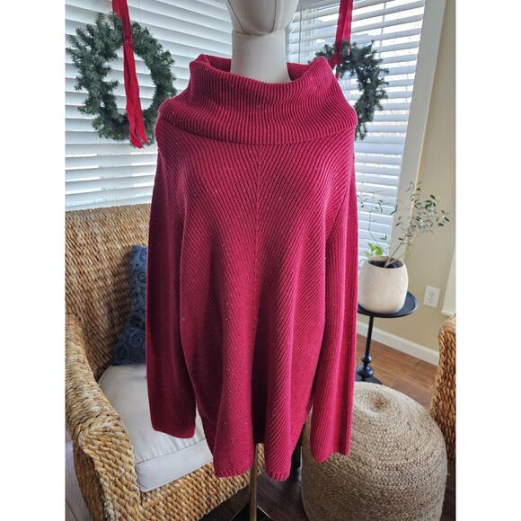 Talbots Cowl Neck Ribbed Knit Sweater Women's Size XL NWT - Picture 3 of 10